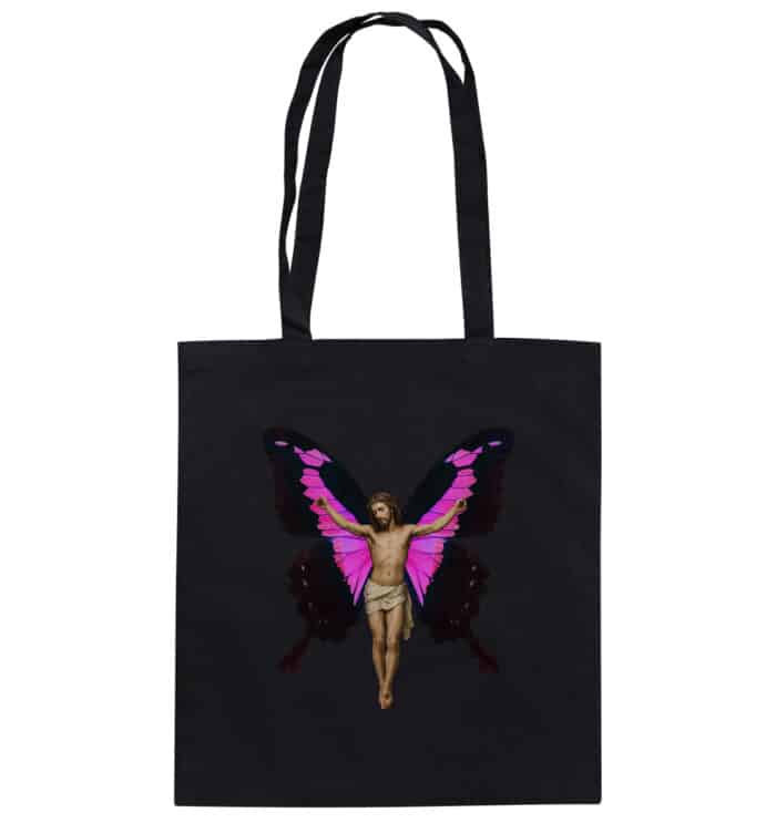 Jesus Butterfly 5 - Organic Cotton Bag – Bild 1