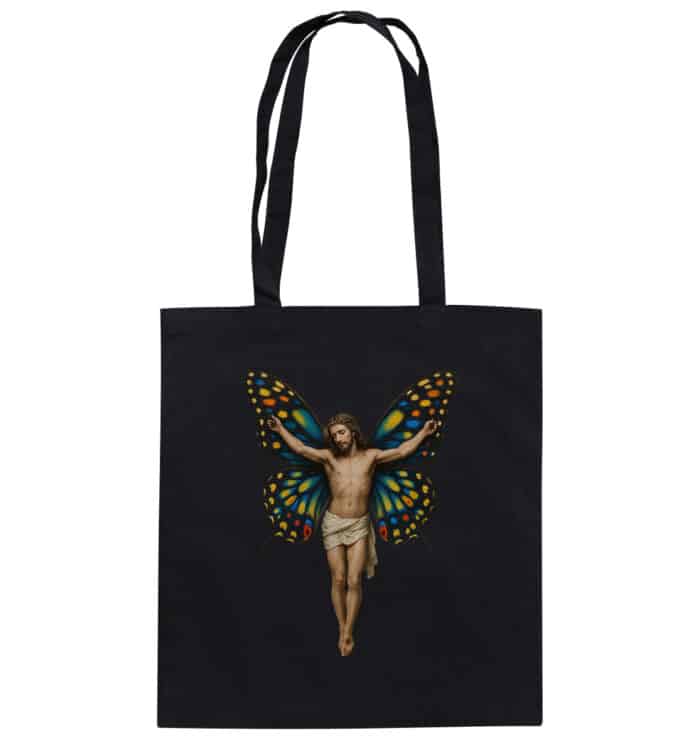 Jesus Butterfly 1 - Organic Cotton Bag – Bild 1