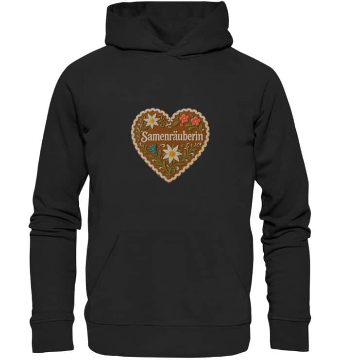 Herz Samenräuberin - Organic Hoodie – Bild 1