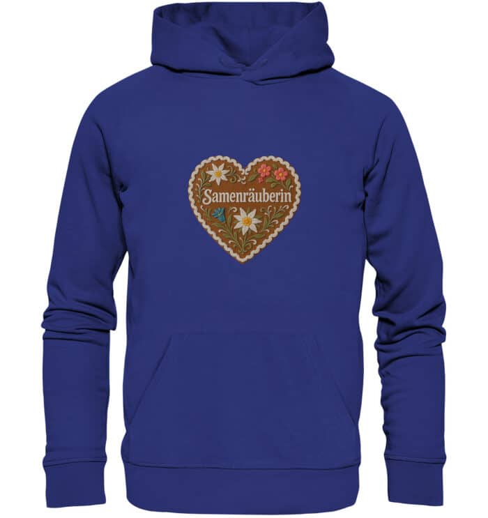 Herz Samenräuberin - Organic Hoodie – Bild 5