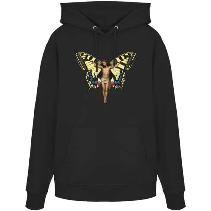Jesus Butterfly 8 - Organic Hoodie – Bild 1