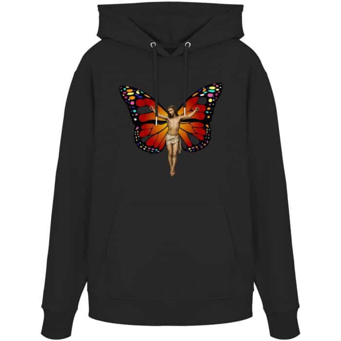 Jesus Butterfly 10 - Organic Hoodie – Bild 1