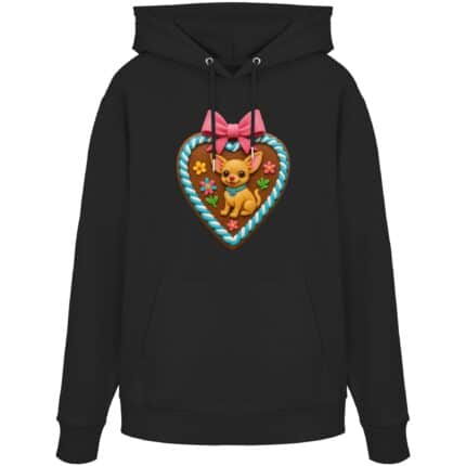 Lebkuchenherz Chihuahua - Organic Hoodie