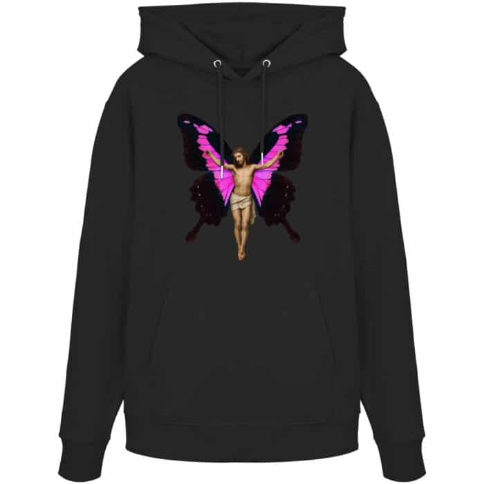 Jesus Butterfly 5 - Organic Hoodie – Bild 1
