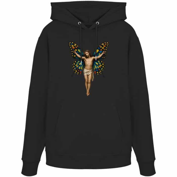 Jesus Butterfly 1 - Organic Hoodie – Bild 1