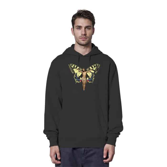Jesus Butterfly 8 - Organic Hoodie – Bild 2