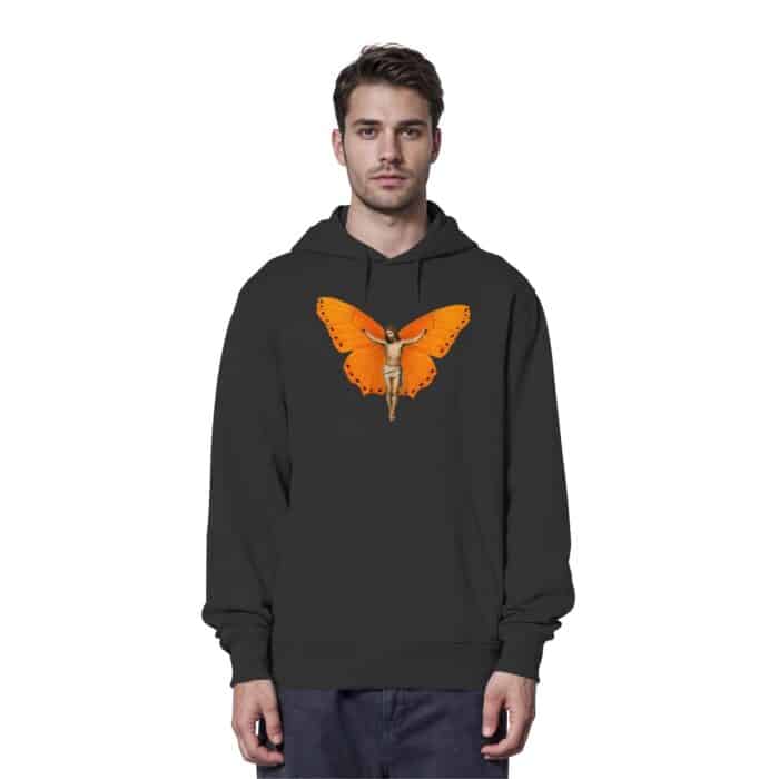 Jesus Butterfly 9 - Organic Hoodie – Bild 2