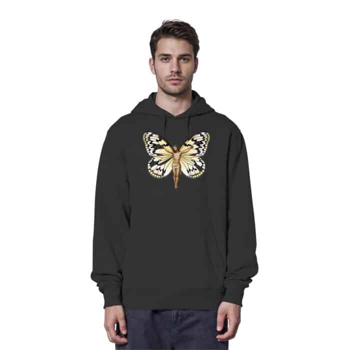 Jesus Butterfly 6 - Organic Hoodie – Bild 2