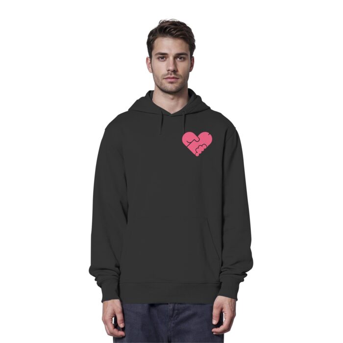 Pens Heart small - Organic Hoodie – Bild 2
