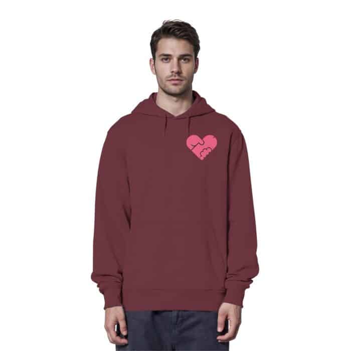 Pens Heart small - Organic Hoodie – Bild 7