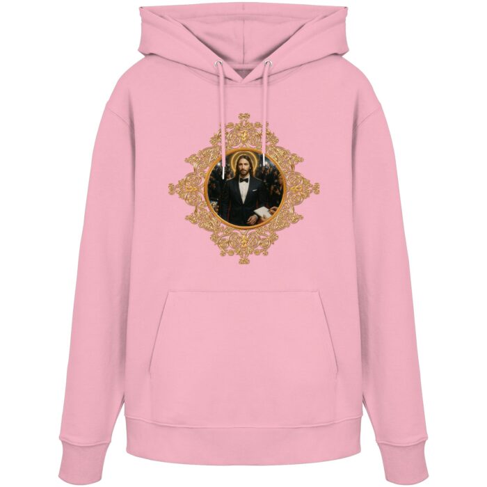 Jesus in Smoking - Organic Hoodie – Bild 5