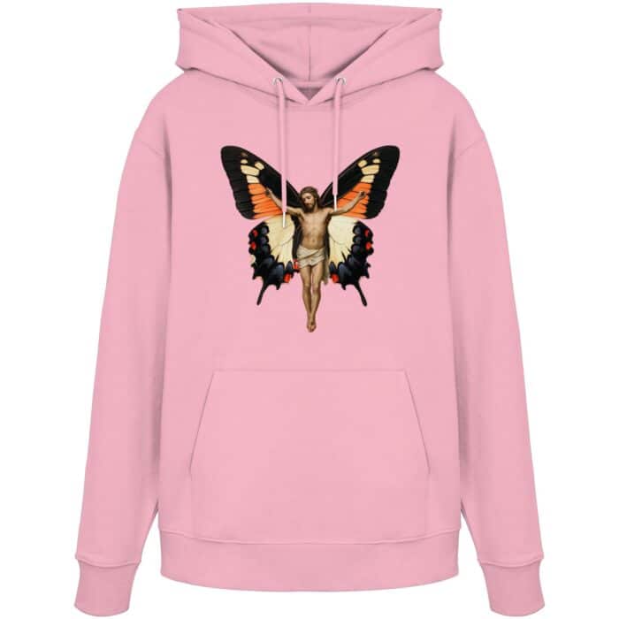 Jesus Butterfly 7 - Organic Hoodie – Bild 5