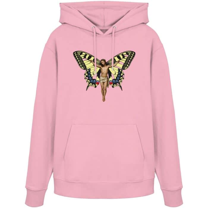 Jesus Butterfly 8 - Organic Hoodie – Bild 5