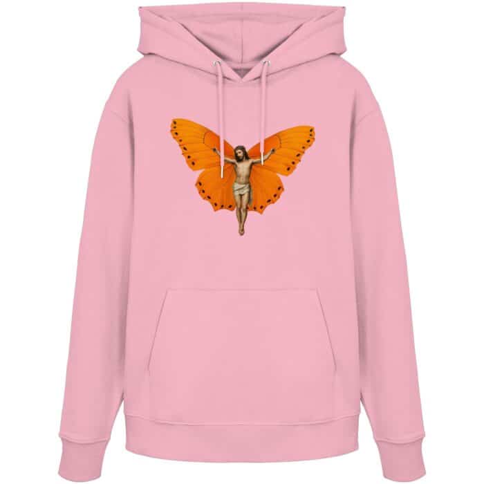 Jesus Butterfly 9 - Organic Hoodie – Bild 5