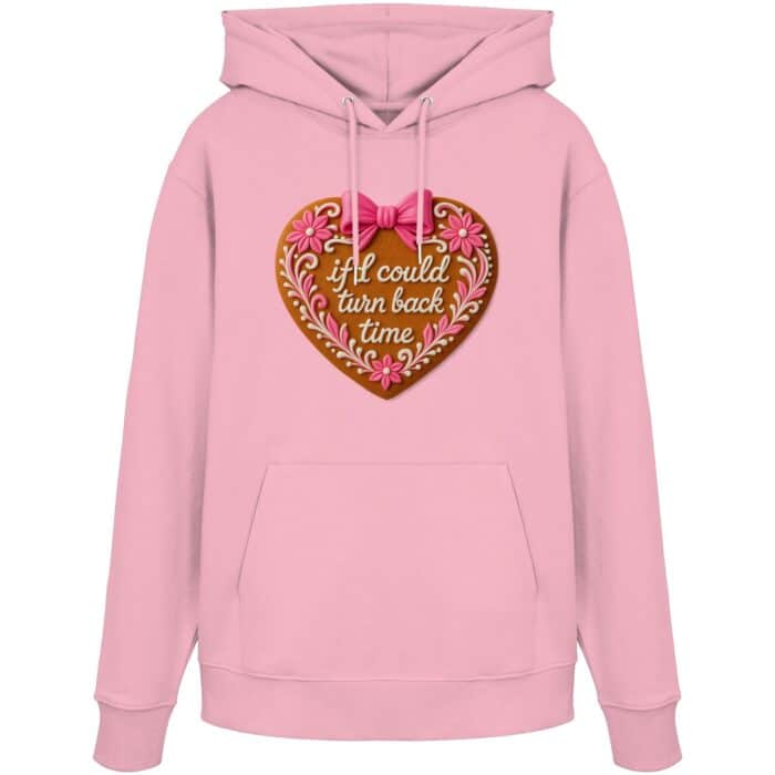 Lebkuchenherz If i could turn back time - Organic Hoodie – Bild 5