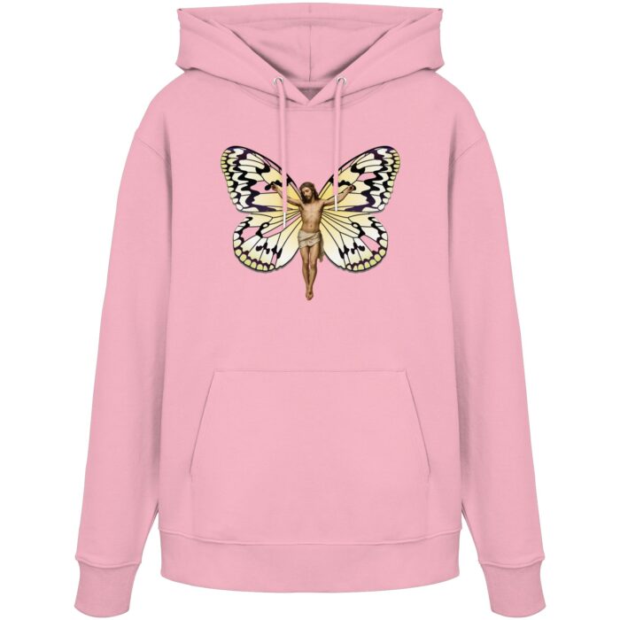 Jesus Butterfly 6 - Organic Hoodie – Bild 5