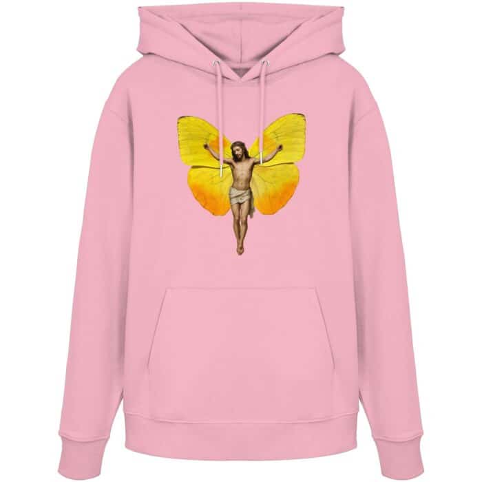 Jesus Butterfly 2 - Organic Hoodie – Bild 5