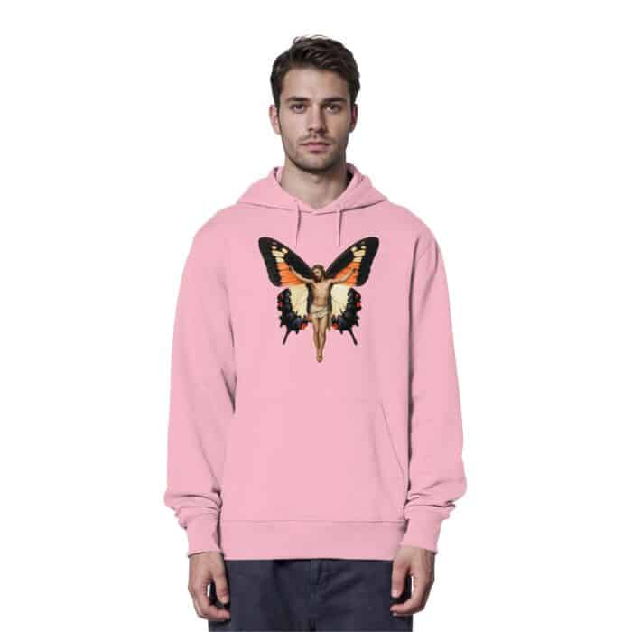 Jesus Butterfly 7 - Organic Hoodie – Bild 6
