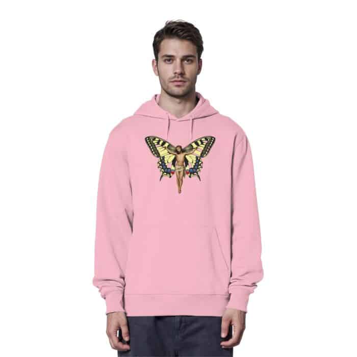 Jesus Butterfly 8 - Organic Hoodie – Bild 6