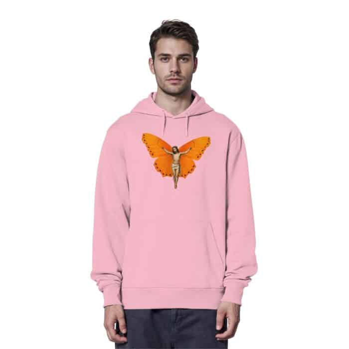 Jesus Butterfly 9 - Organic Hoodie – Bild 6