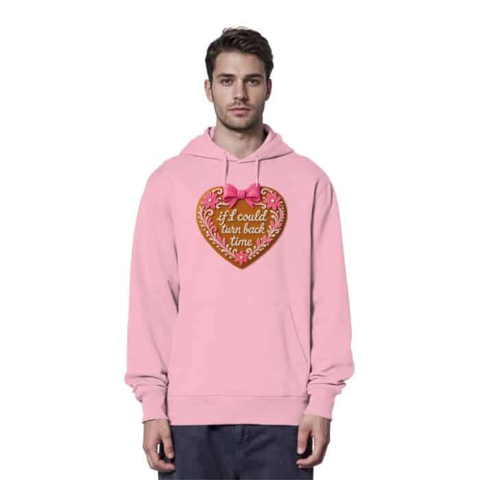 Lebkuchenherz If i could turn back time - Organic Hoodie – Bild 6