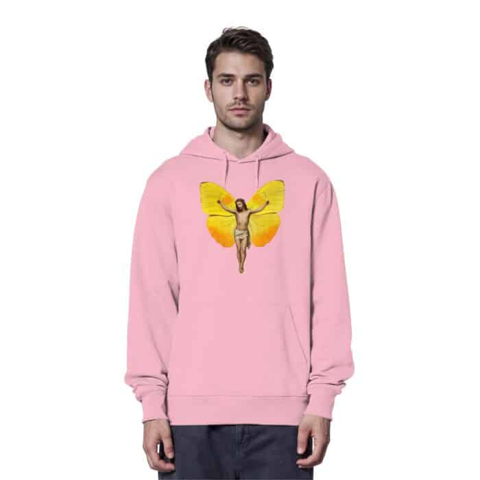 Jesus Butterfly 2 - Organic Hoodie – Bild 6