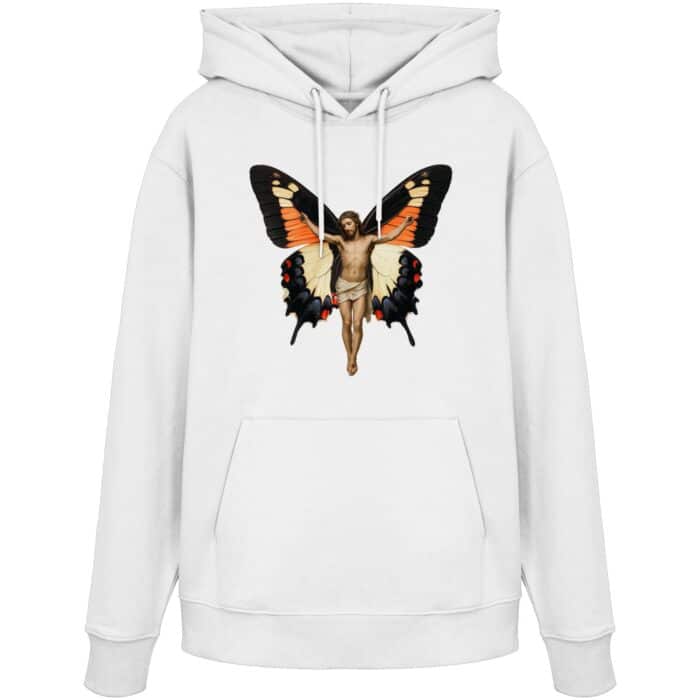 Jesus Butterfly 7 - Organic Hoodie – Bild 9