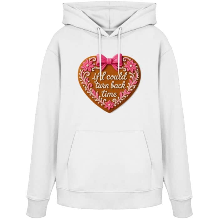 Lebkuchenherz If i could turn back time - Organic Hoodie – Bild 9