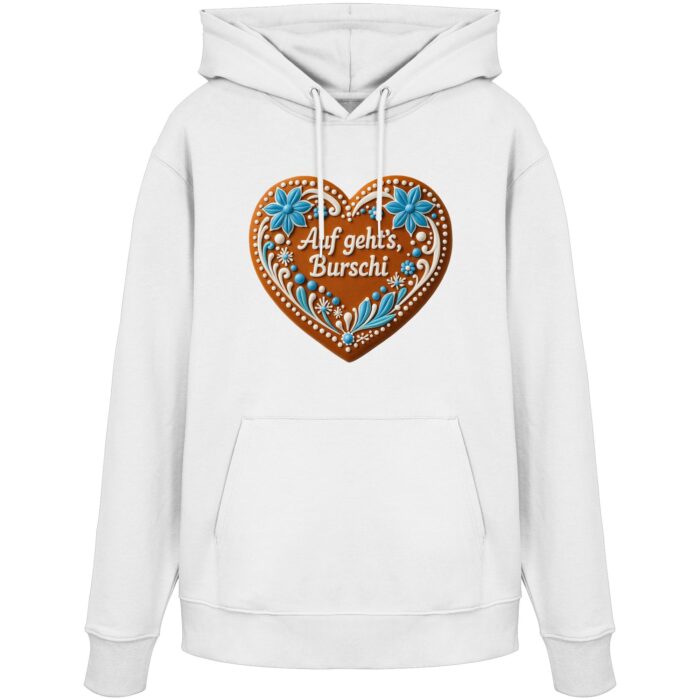 Lebkuchenherz Burschi - Organic Hoodie – Bild 9