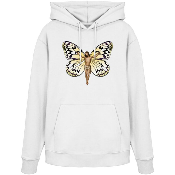 Jesus Butterfly 6 - Organic Hoodie – Bild 9