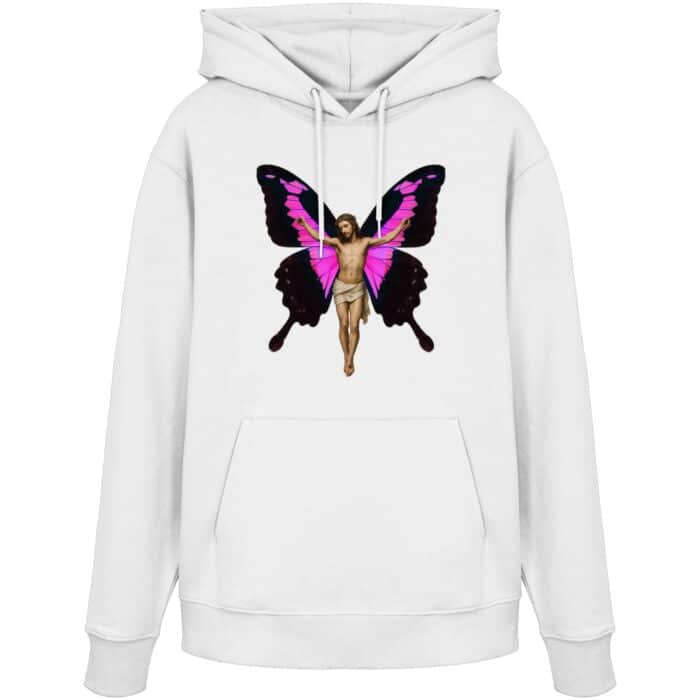 Jesus Butterfly 5 - Organic Hoodie – Bild 9