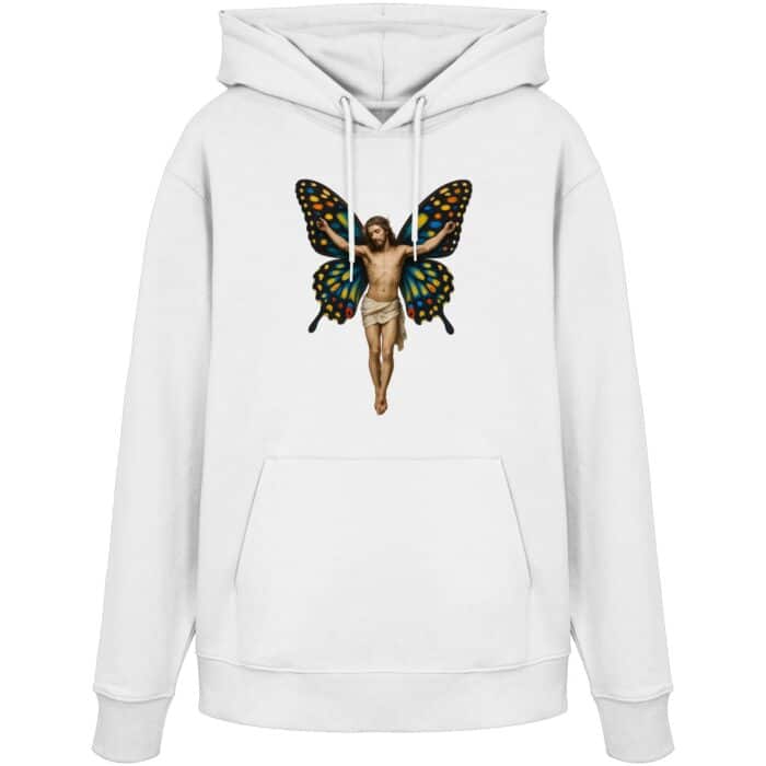 Jesus Butterfly 1 - Organic Hoodie – Bild 9