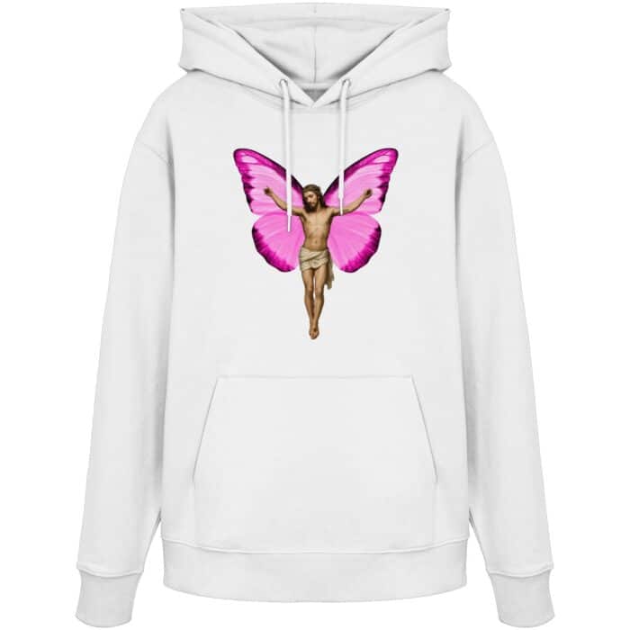 Jesus Butterfly 3 - Organic Hoodie – Bild 9