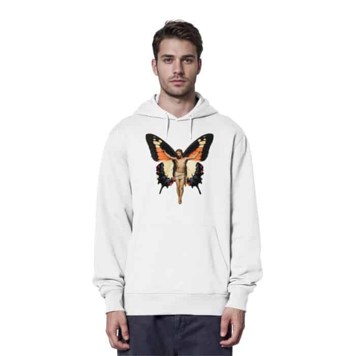 Jesus Butterfly 7 - Organic Hoodie – Bild 10
