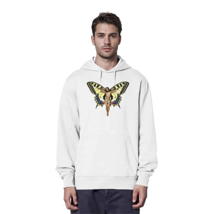 Jesus Butterfly 8 - Organic Hoodie – Bild 10