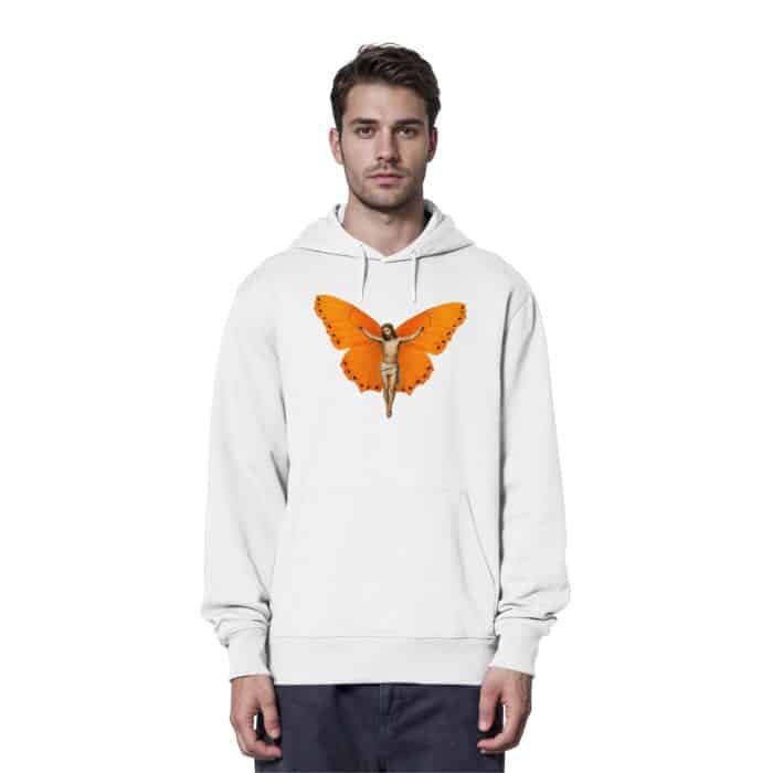 Jesus Butterfly 9 - Organic Hoodie – Bild 10