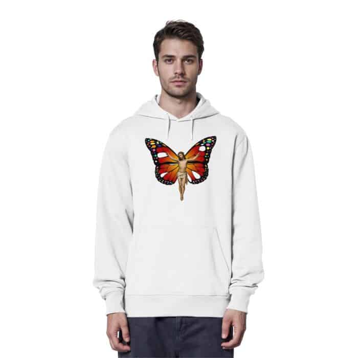 Jesus Butterfly 10 - Organic Hoodie – Bild 10