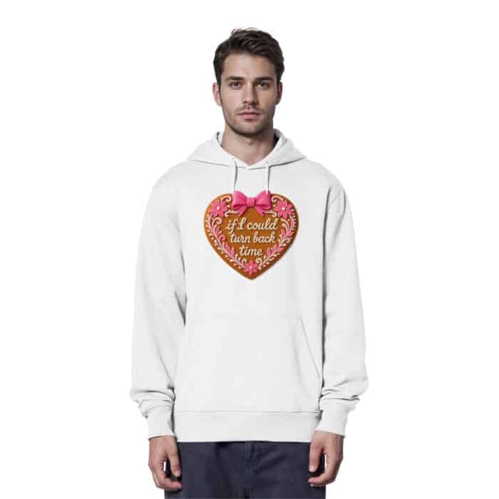Lebkuchenherz If i could turn back time - Organic Hoodie – Bild 10