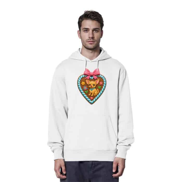 Lebkuchenherz Chihuahua - Organic Hoodie – Bild 10
