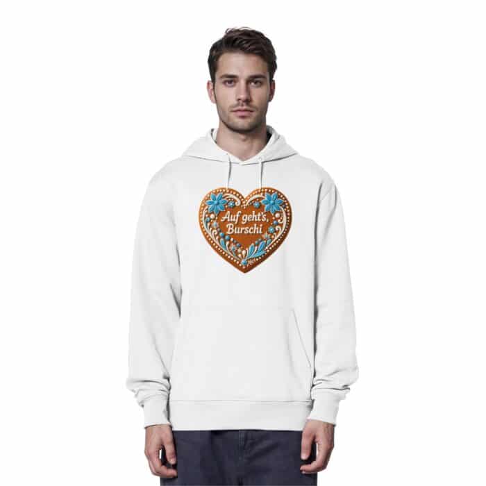 Lebkuchenherz Burschi - Organic Hoodie – Bild 10