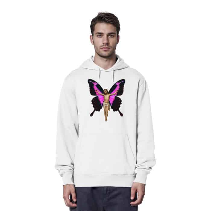 Jesus Butterfly 5 - Organic Hoodie – Bild 10