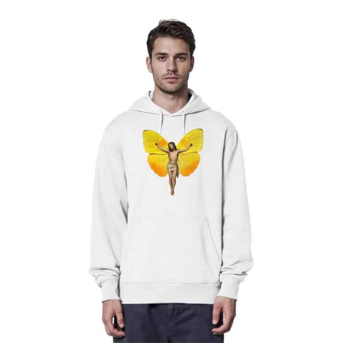 Jesus Butterfly 2 - Organic Hoodie – Bild 10