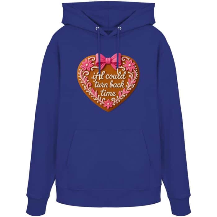 Lebkuchenherz If i could turn back time - Organic Hoodie – Bild 13