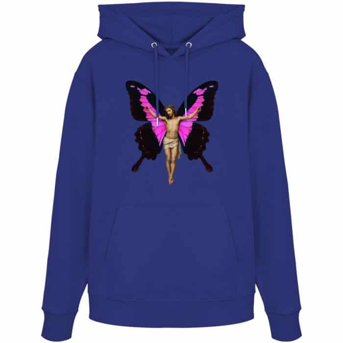 Jesus Butterfly 5 - Organic Hoodie – Bild 13
