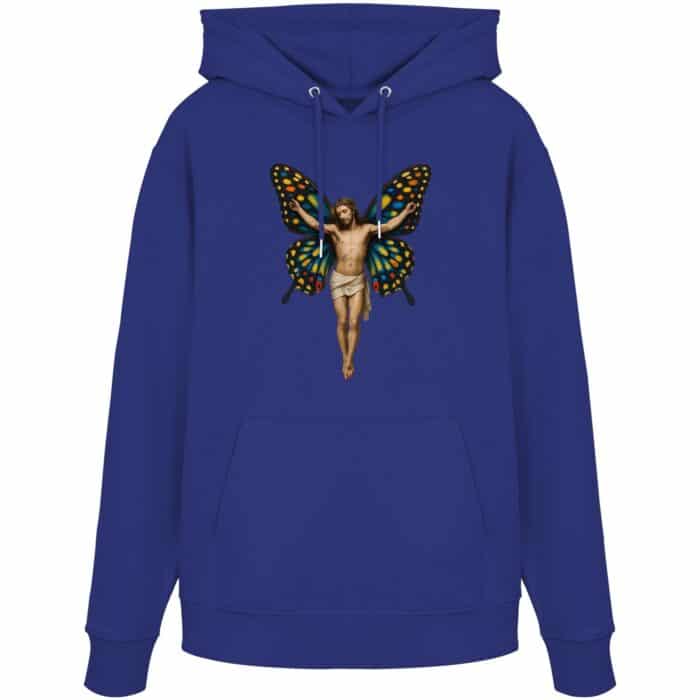 Jesus Butterfly 1 - Organic Hoodie – Bild 13