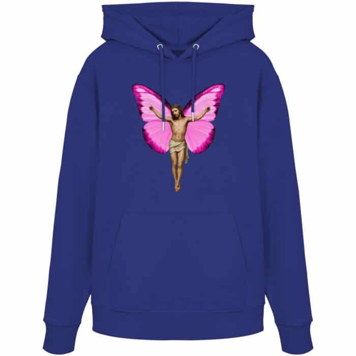 Jesus Butterfly 3 - Organic Hoodie – Bild 13