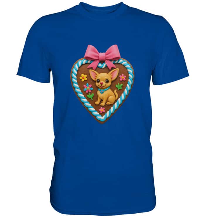 Lebkuchenherz Chihuahua - Premium Classic T-Shirt – Bild 5