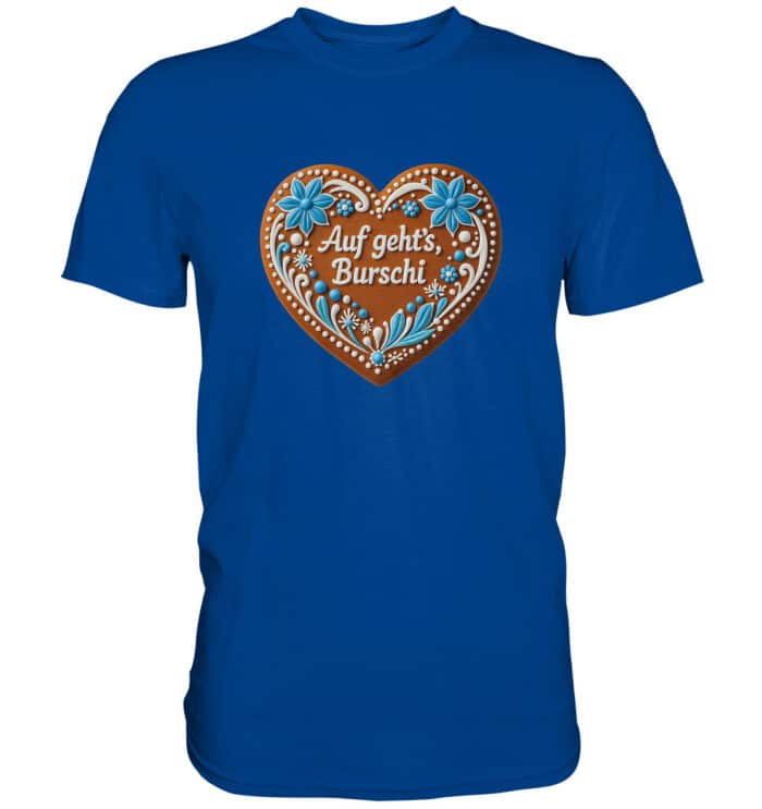 Lebkuchenherz Burschi - Premium Classic T-Shirt – Bild 5