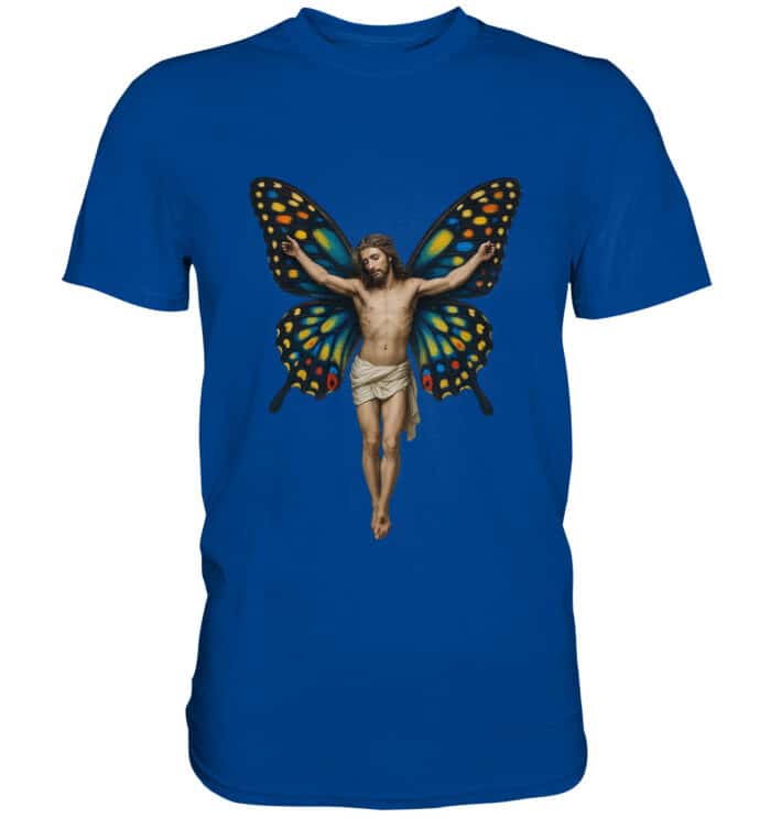 Jesus Butterfly 1 - Premium Classic T-Shirt – Bild 5