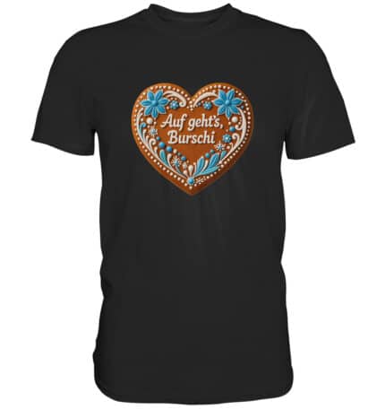 Lebkuchenherz Burschi - Premium Classic T-Shirt